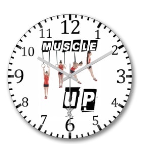 Muscle Up Duvar Saati Bombeli Gercek Cam
