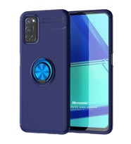 Microsonic Oppo A52 Kılıf Kickstand Ring Holder Lacivert