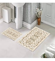 Banyo Halısı Ikili Klozet Takımı Kaymaz Tabanlı (60 xm x 100 cm + 40 cm x 60 cm) 