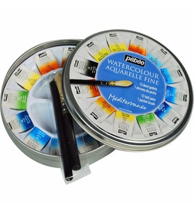 Pebeo Aquarelle Fine 1/2 Tablet Sulu Boya 12li Akdeniz Renkleri