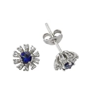Sirius Safir ve Pırlanta Taşlı Küpe 0704E0036