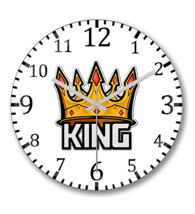 King Duvar Saati Bombeli Gercek Cam