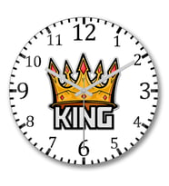 King Duvar Saati Bombeli Gercek Cam