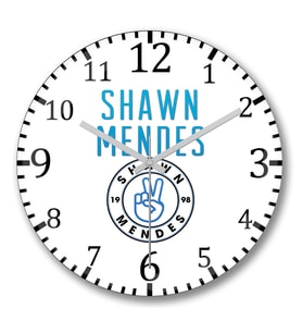Shawn Mendes3 Duvar Saati Bombeli Gercek Cam