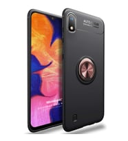 Microsonic Samsung Galaxy A10 Kılıf Kickstand Ring Holder Siyah Rose
