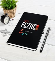 BK Gift Kişiye Özel Eczacı Siyah Defter Kalem Seti-3