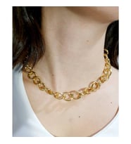 Lak Kaplama Kalın Zincir Kolye Gold