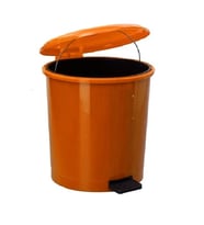 Safell Plastik Pedallı Çöp kovası 40 litre - İç Kovalı - Turuncu