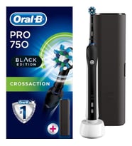 Oral-B Pro 750 Şarj Edilebilir Diş Fırçası Cross Action Siyah (seyahat Kabı Hediyeli!)
