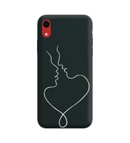 Iphone XR Çizgi Tasarımlı Siyah Lansman Telefon Kılıfı