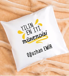 Yılın En İyi Mühendisi Tasarımlı Mühendise Hediye Mühendis Yastık