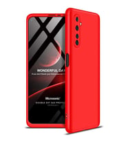 Microsonic Realme 6 Kılıf Double Dip 360 Protective Kırmızı