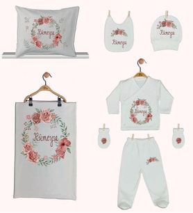 Pia Baby Gl 1937-06 İsme Özel Yastık Battaniye Zıbın Set