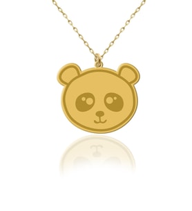 Sade Panda Gümüş Kolye