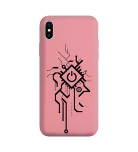 Iphone Xs Çizgi Tasarımlı Pudra Lansman Telefon Kılıfı