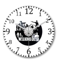 The Walking Dead  Duvar Saati Bombeli Gercek Cam