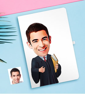 BK Gift Kişiye Özel Bay Avukat Karikatürlü Defter-1
