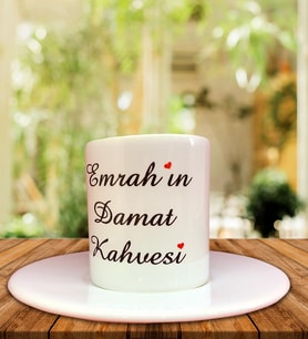 Kişiye Özel Baskılı Türk Kahvesi Fincan Tabak