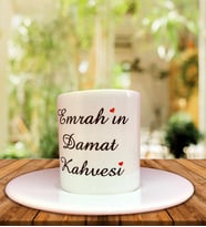 Kişiye Özel Baskılı Türk Kahvesi Fincan Tabak