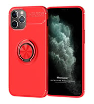 Microsonic Apple iPhone 11 Pro Kılıf Kickstand Ring Holder Kırmızı