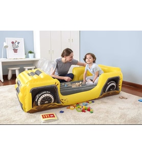 4X4 Jeep Temalı, Şişme Çocuk Yatağı - Bestway 67714 (Sarı)