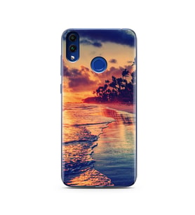 Sahil Tasarımlı Süper Şeffaf Silikon Telefon Kılıfı Huawei Honor 8c