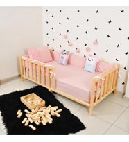 Markaawm Montessori Yatak Çocuk Doğal Çam 90X190 Karyola Nil