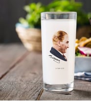 BK Gift Kişiye Özel Atatürk Temalı Rakı Bardağı-11 (Beyaz)