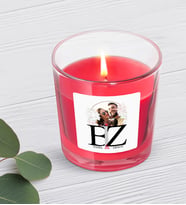 BK Gift Kişiye Özel Fotoğraflı Cam Kasede Kokulu Mum Model 11