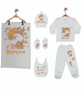 Pia Baby Gl 1933-07 İsme Özel Battaniye Zıbın Set