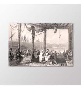 Arty Tablo Limanda Köşk Kahvesi Tablo (Karışık)