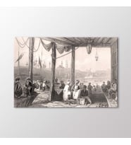 Arty Tablo Limanda Köşk Kahvesi Tablo (Karışık)