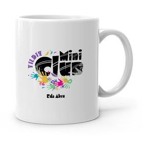 BK Gift Kişiye Özel Mesleki Mini Club Beyaz Kupa Bardak  1