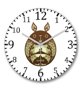 Totoro5 Duvar Saati Bombeli Gercek Cam