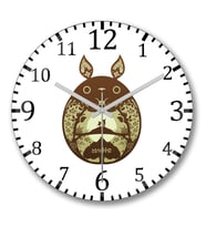 Totoro5 Duvar Saati Bombeli Gercek Cam