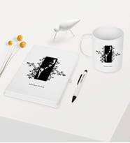 BK Gift Kişiye Özel Atatürk Temalı Beyaz Defter Kalem Kupa Seti - 8