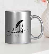 BK Gift Kişiye Özel Mesleki Avukat Gümüş Yaldızlı Kupa Bardak  11