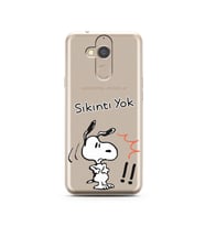 Snoopy Tasarımlı Süper Şeffaf Silikon Telefon Kılıfı General Mobile GM8