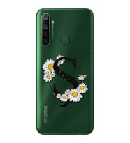 Papatya Harf Tasarım Süper Şeffaf Silikon Telefon Kılıfı Oppo Realmi 5i Ş-Harfi
