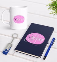 BK Gift Kişiye Özel Doktor Temalı Lacivert Defter Kalem Kupa 32gb USB Bellek Hediye Seti-15 (Model 1)