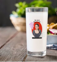 BK Gift Kişiye Özel İsimli Fotoğraflı Rakı Bardağı-2 (Beyaz)