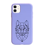 Iphone 11 Çizgi Tasarımlı Mor Lansman Telefon Kılıfı
