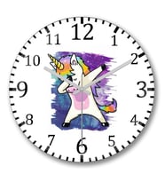 Unicorn Duvar Saati Bombeli  Gercek Cam