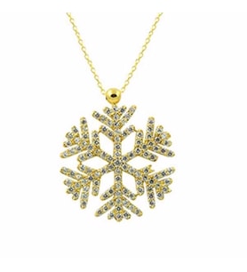 Kolye Kar Tanesi 3,86 Gram 14 Ayar Altın (Sarı)