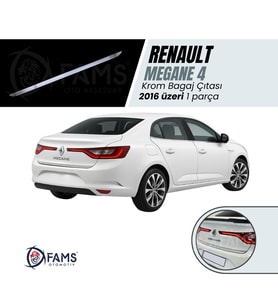 Renault Megane 4 Krom Bagaj Alt Çıtası 2015 Üzeri P. Çelik SEDAN