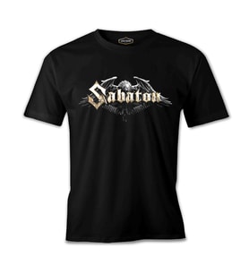Sabaton - Logo Siyah Erkek Tshirt