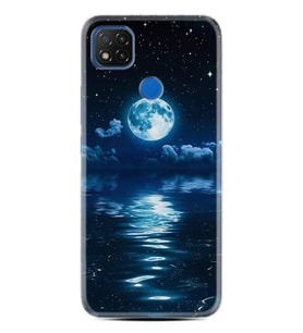 Kılıfland Xiaomi Redmi 9C Kılıf Silikon Resimli Kapak Night Moon Stok 1133