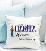 Kişiye Özel Harita Mühendisi Yastığı