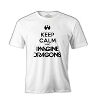 Imagine Dragons - Keep Calm Beyaz Erkek Tshirt