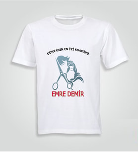 Kişiye Özel Kuaför Baskılı Tshirt